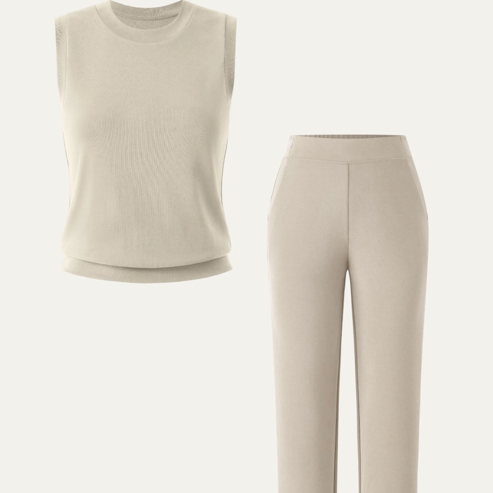 OGL Move Sandwiched 2 Pcs Set  - Medium - Beige color